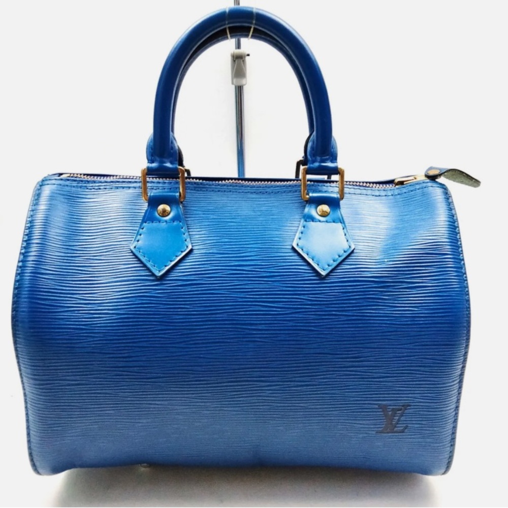 Louis Vuitton LV Hand Bag  Speedy 25 Blue Epi